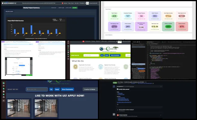 Team Skye, Highest Good Network Software One Community Weekly Progress Update #699, 404 page routing, Team Skye Highest Good Network Software Developing Global-Sustainability Systems One Community Weekly Progress Update #699, Badge Management improvements, CSS Modules migration, SonarQube code quality, PR Review Team Analytics Dashboard, Educator Document Review Workflow, dark mode responsive design, permission management system, merge conflict resolution, Netlify deployment previews