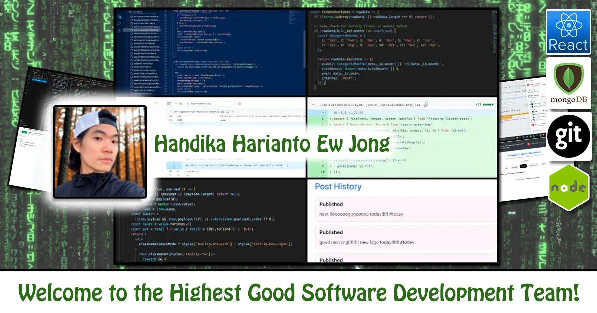 Handika Harianto Ew Jong, Software Engineer, One Community