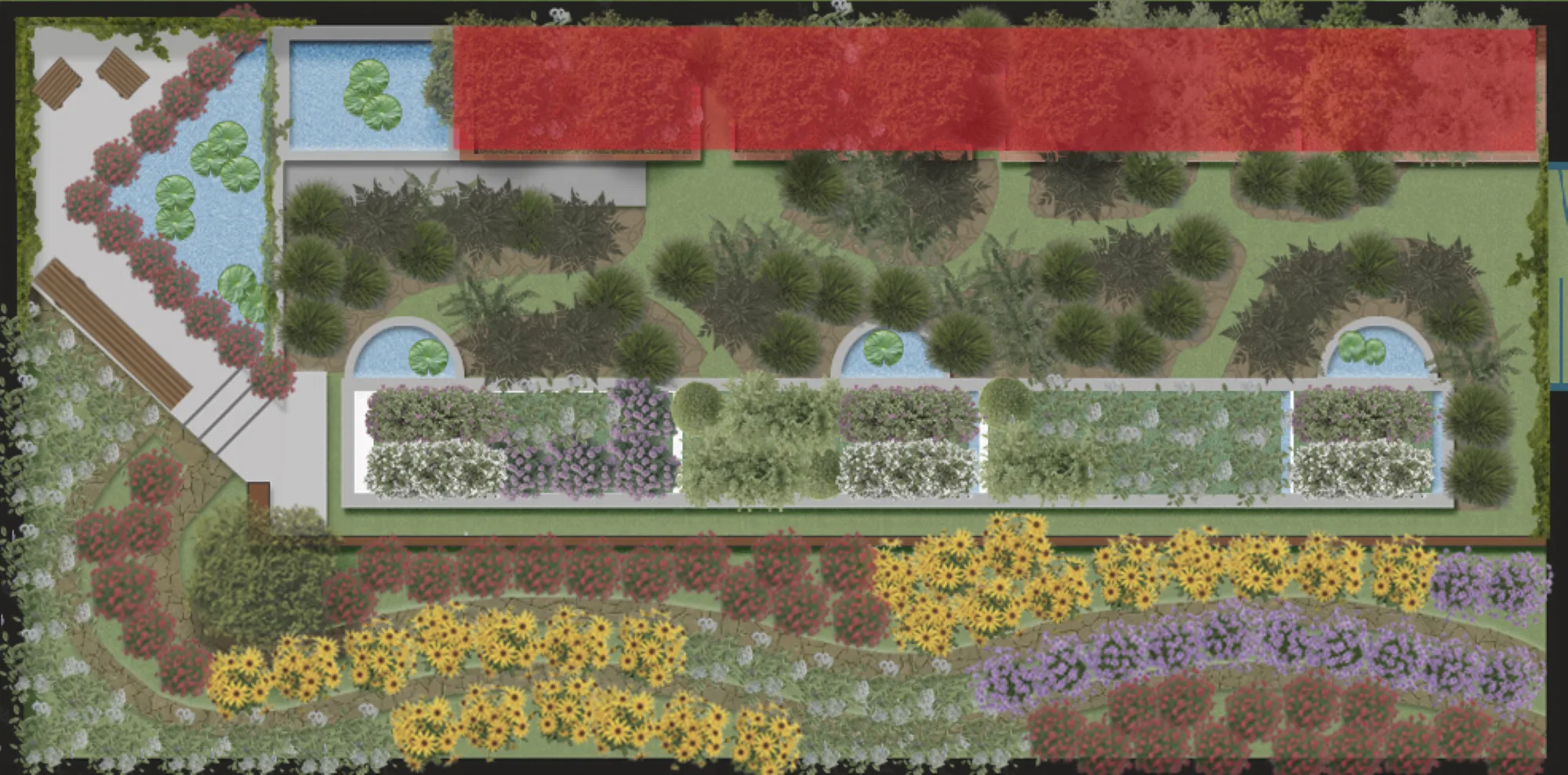 Tree landscape design plan