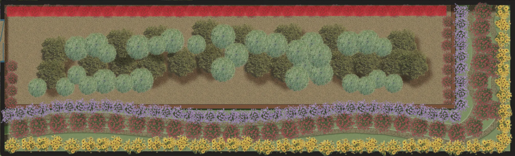 North wall landscape design plan