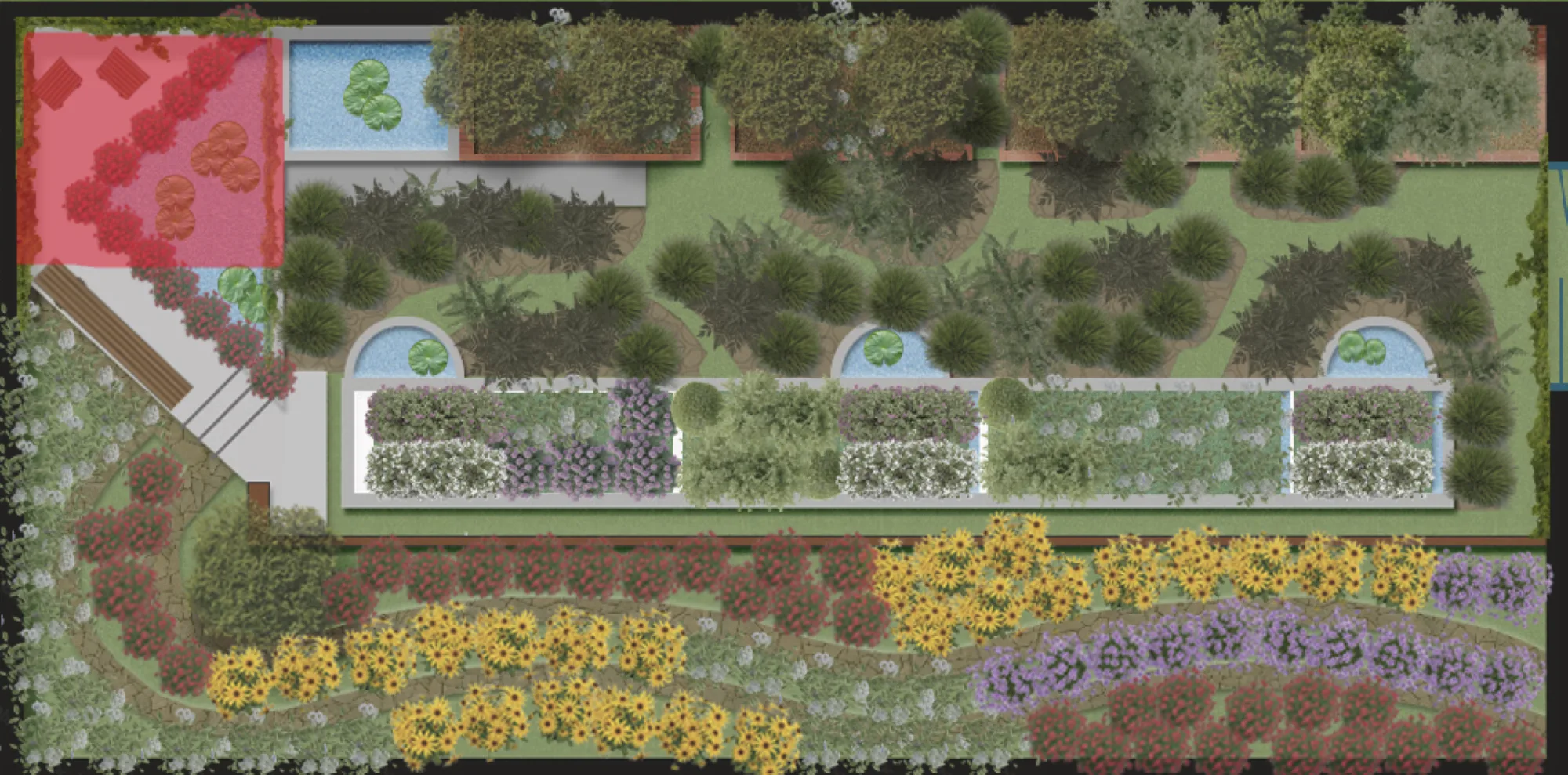 Corner plantings landscape design plan