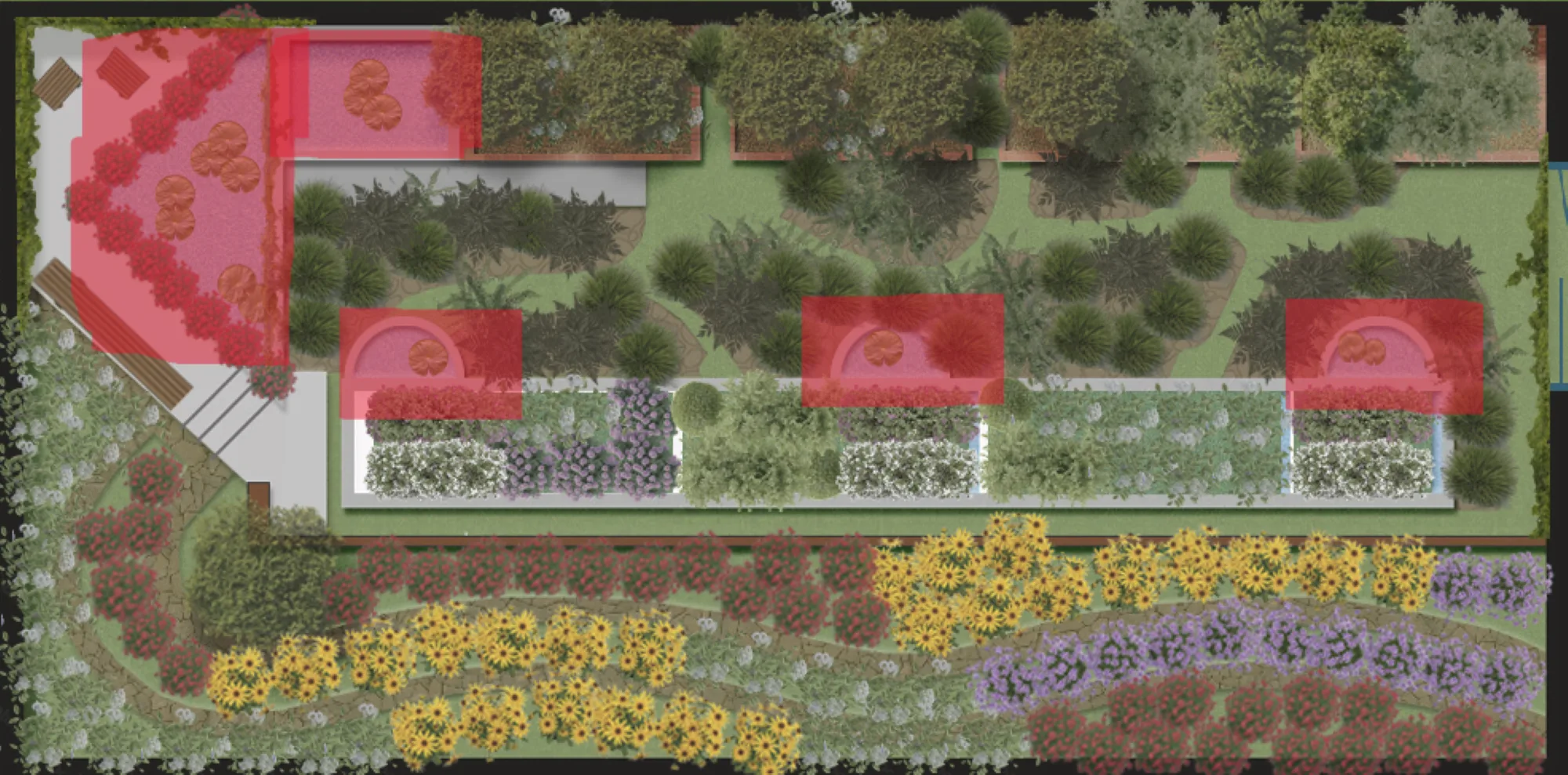 Water plantings landscape design plan