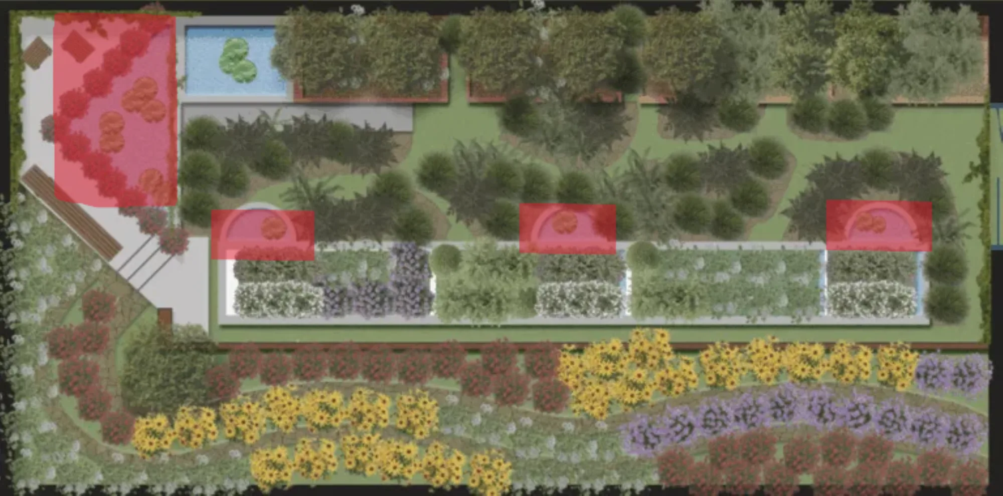 Water plantings landscape design plan