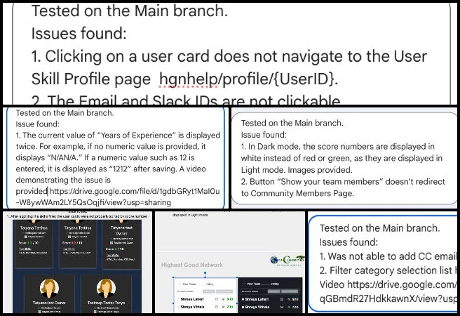 Core Team, Highest Good Network, Open Source Permaculture Communities, One Community Weekly Progress Update #705, Highest Good Network, open source permaculture communities, HGN pull request testing, One Community Global, software QA testing, GitHub pull requests, HGN Questionnaire Dashboard, Dark Mode styling fixes, dynamic scoring ranking, core team weekly update