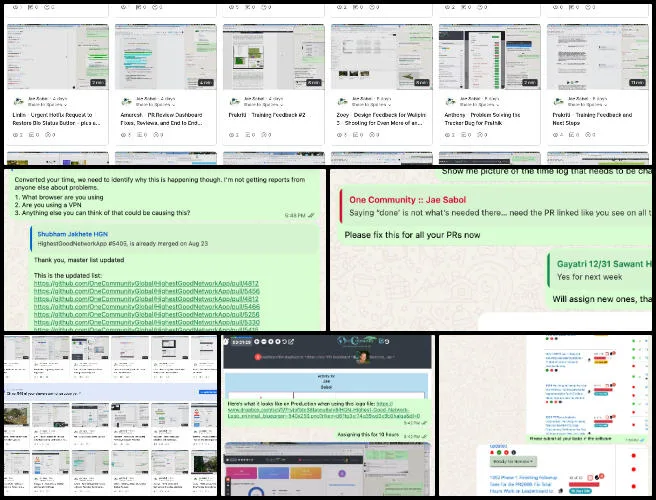 Core Team, Highest Good Society, Developing Eco-Regenerative Lifestyle Construction, One Community Weekly Progress Update #704, Highest Good Network, eco-regenerative lifestyle construction, volunteer team management, One Community Global, web development support, bug fixes integration, volunteer onboarding, social media management, core team weekly update, community mission video