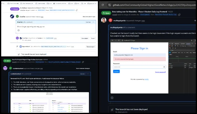 PR Review Team - Highest Good Network - Facilitating Positive Global Transformation - One Community Weekly Progress Update #703 PR Review Team, Highest Good Network, Facilitating Positive Global Transformation, One Community Weekly Progress Update #703, pull request, PR review, PR review team, software team, software development, Highest Good Network, Highest Good society, One Community, MERN Stack, software engineering, MongoDB, React.js, Node.js, Express.js, open source software