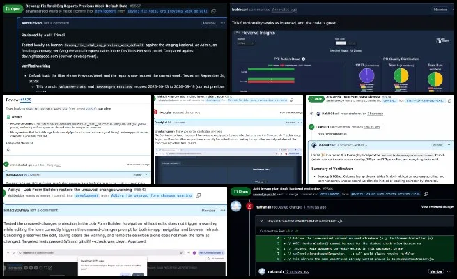 Highest Good Network Software, Creating Better Sustainability, One Community Weekly Progress Update #706, pull request, PR review, PR review team, software team, software development, Highest Good Network, Highest Good society, One Community, MERN Stack, software engineering, MongoDB, React.js, Node.js, Express.js, open source software