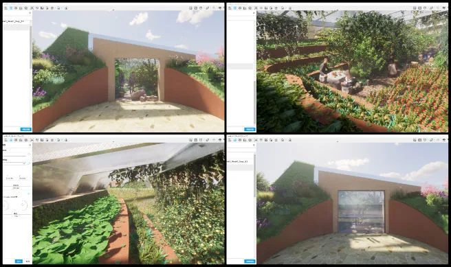 Zoey, Highest Good Food Progress, developing Eco-regenerative Lifestyle Construction, One Community Weekly Progress Update #704, Walipini #3 design, landscape architecture volunteer, earthbag wall design, Tropical Aquapini model, sustainable landscape planning, planting and harvesting spaces, 3D rendering and walkthrough, people-space design, greenhouse model development, eco-regenerative lifestyle construction