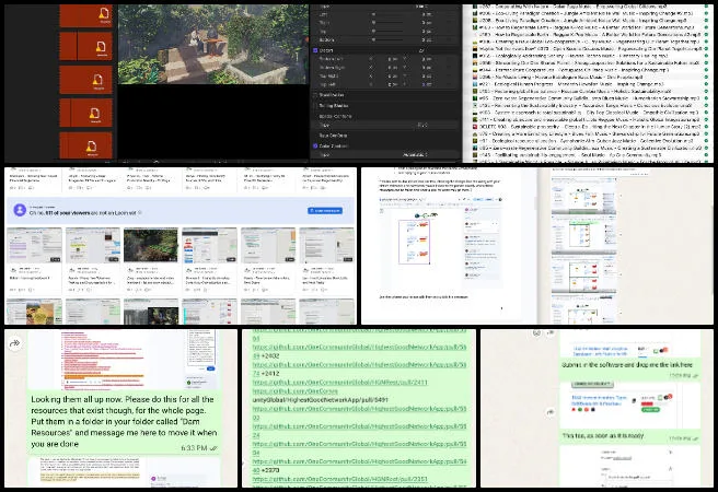 Core Team, Highest Good Society, Pioneering the Global-Sustainability Systems Movement, One Community Weekly Progress Update #710, Highest Good Network, pioneering the global-sustainability systems movement, volunteer team management, One Community Global, web development support, bug fixes integration, volunteer onboarding, social media management, core team weekly update, community mission video