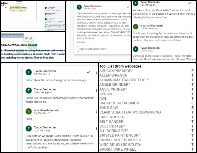 Core team, Highest Good Energy, Sustainability Implementation Blueprint, One Community Weekly Progress Update #707, open source construction, construction tools and equipment, construction equipment list, building materials, construction tool descriptions, sustainable construction, construction resource guide, tool categorization, equipment and materials review, One Community open source construction