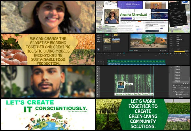 Jinglin, Highest Good Society, Pioneering the Global-Sustainability Systems Movement, One Community Weekly Progress Update #710, Graphic design bios, open sourcing global transformational change infrastructure, volunteer announcement graphics, TikTok Instagram content formats, One Community Global, AI motion graphics, social media content design, animated visuals, Highest Good Network, image dimension research