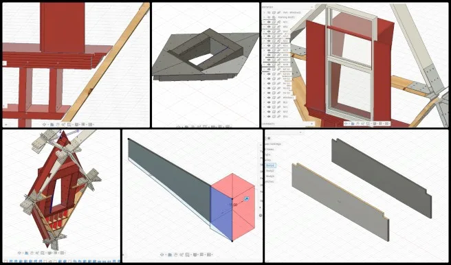 Mayank, Duplicable City Center Progress, Sustainability Implementation Blueprint, One Community Weekly Progress Update #707, Fusion assembly model, dormer window CAD model, first floor dormer window, second floor dormer window, construction cost estimation, CAD dimension verification, assembly model validation, dormer window component correction, cost estimation report, Beautiful Tables template