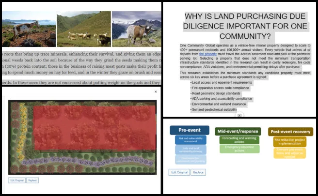 Highest Good Food, Pioneering the Global-Sustainability Systems Movement, One Community Weekly Progress Update #710, SEO image optimization, alternative text, webpage images, Land Purchasing and Transportation Infrastructure Due Diligence Guide, webpage formatting, web development, One Community