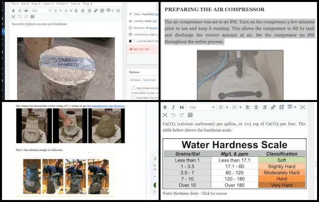 Highest Good Housing, Pioneering Sustainability Implementation Blueprint, One Community Weekly Progress Update #707, aircrete compression testing research, open source construction, tools and equipment, webpage formatting, content updates, sustainable construction, One Community, web development