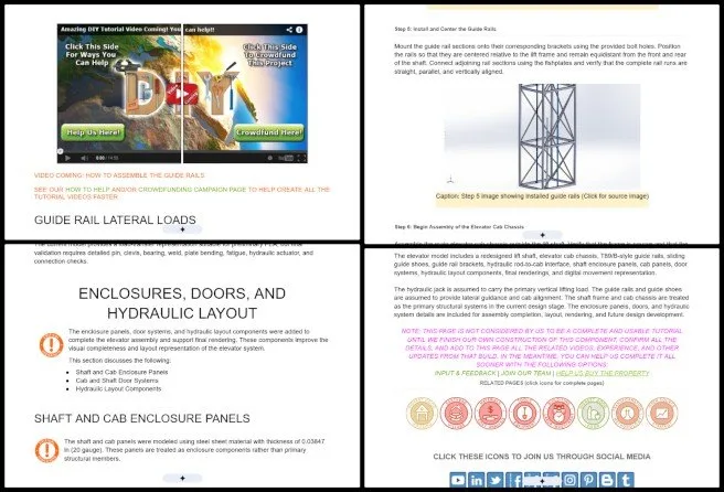 Nidish, Duplicable City Center Progress, Sustainability Implementation Blueprint, One Community Weekly Progress Update #707, hydraulic elevator project report, hydraulic elevator design, elevator engineering documentation, elevator assembly instructions, engineering calculation simplification, technical report formatting, elevator design graphics, engineering project documentation, elevator assembly design, technical engineering visuals