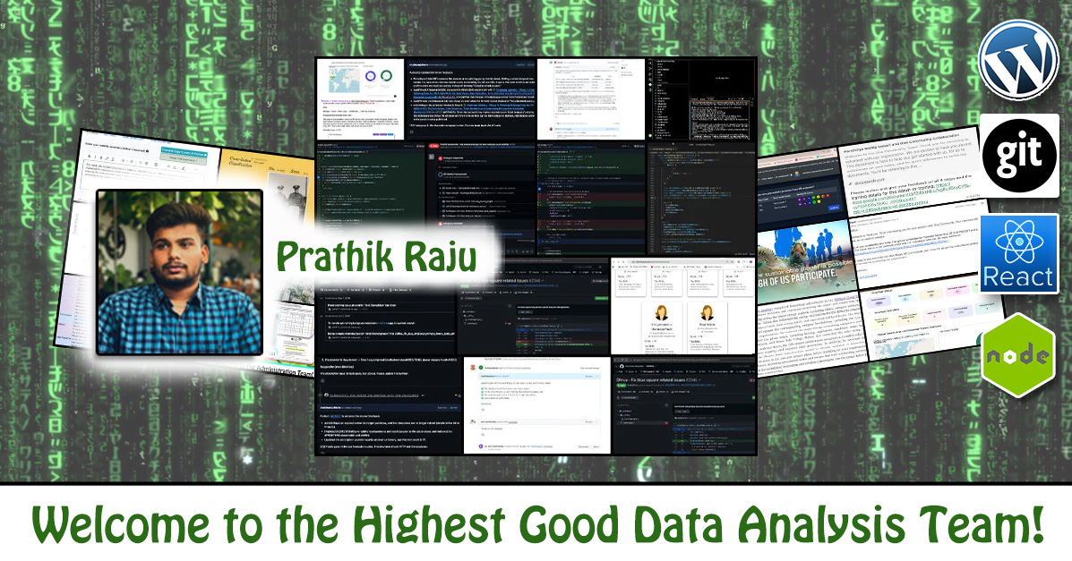 Prathik Raju - One Community Volunteer Prathik, One Community Volunteer, Highest Good collaboration, people making a difference, One Community Global, helping create global change, difference makers