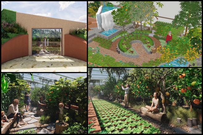 Zoey, Highest Good Food, Creating a World that Will Last, One Community Weekly Progress Update #708, Large-scale Aquapini, Walipini 3, food forest planting layout, winter light access, perspective renders, walkthrough video, media bed planting, botanical circulation design